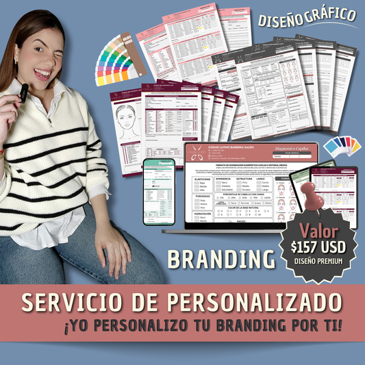SERVICIO PREMIUM DE DISEÑO PERSONALIZADO - MÁX 2 MULTIPACK - Ajustamos la identidad del branding de tu negocio, colores, logo, datos de contacto del negocio